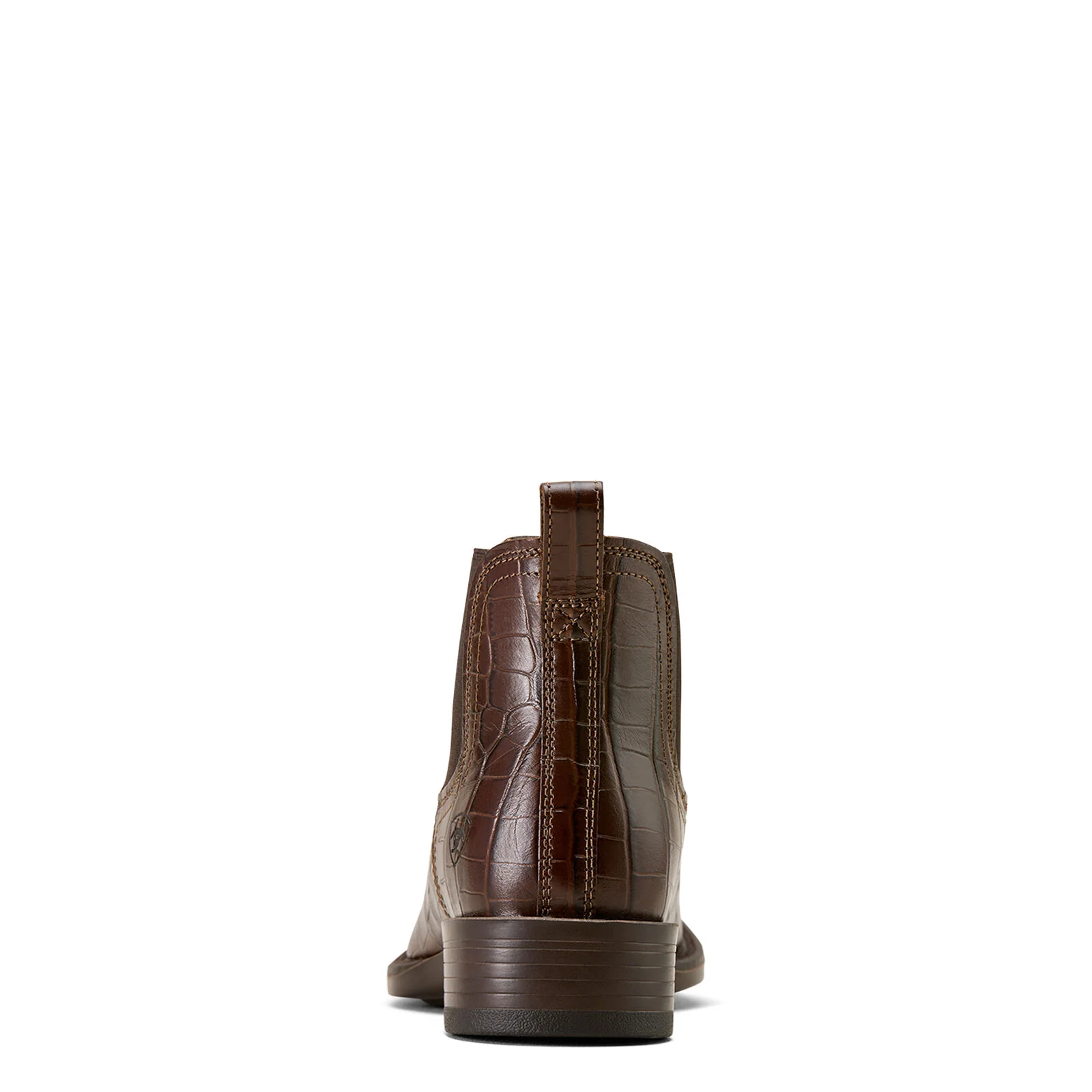 Ariat Mens Booker Chelsea Wide Square Toe Western Boots (10074162) Chocolate Croc Print - Image 3
