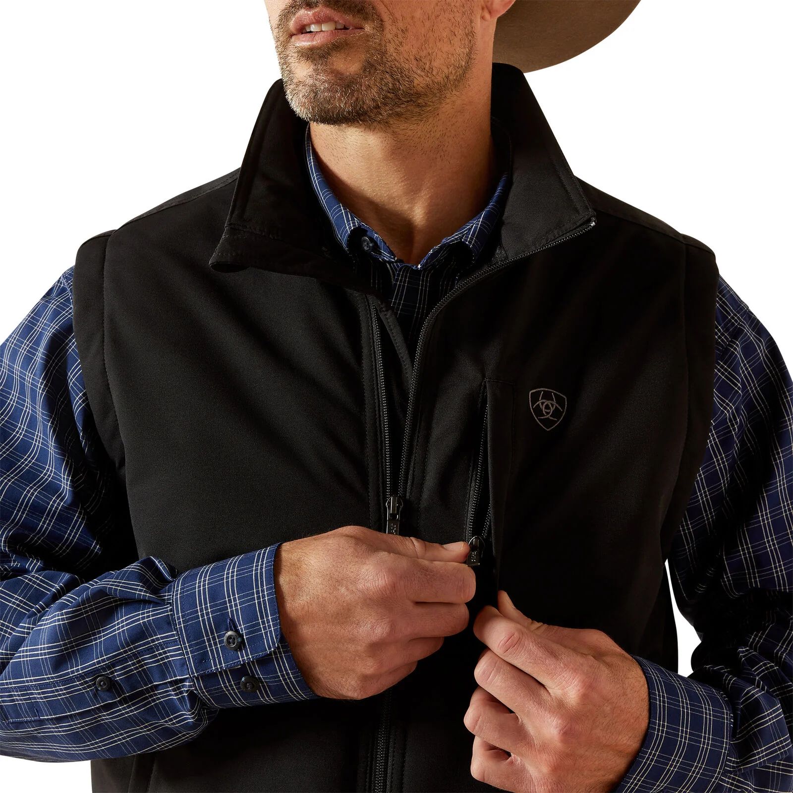 Ariat Mens Field Insulated Vest (10062517) Black - Image 3