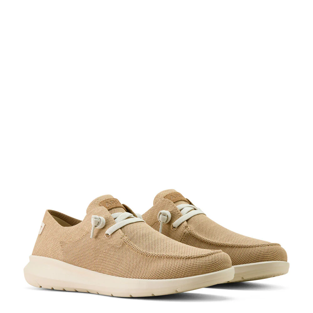 Ariat Mens Hilo Shoes (10064055) Light Tan Knit - Image 7