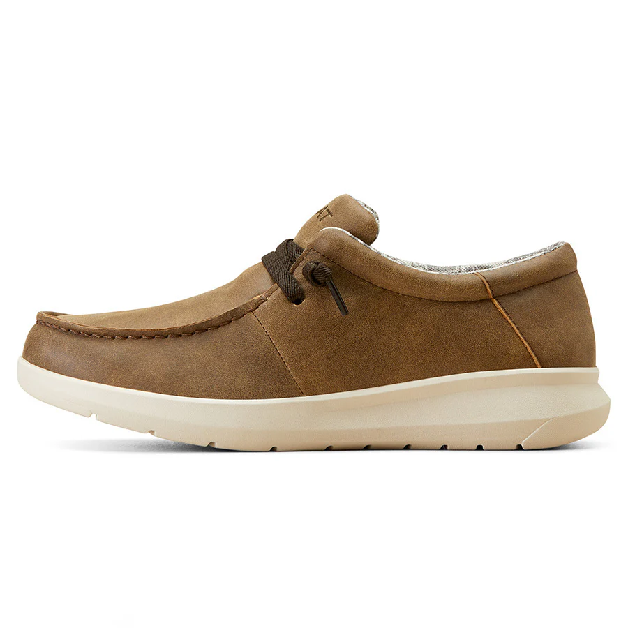 Ariat Mens Hilo Stretch Lace Shoes (10046941) Brown Bomber - Image 2