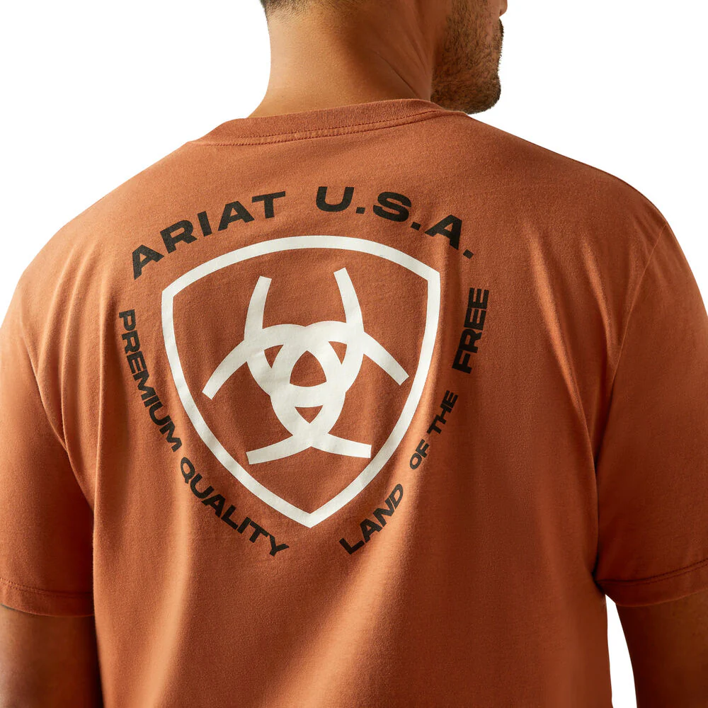 Ariat Mens Loft Simple Seal S/S Tee (10058887) Chutney