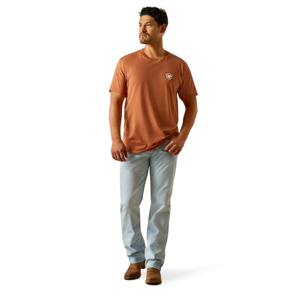 Ariat Mens Loft Simple Seal S/S Tee (10058887) Chutney - Image 4
