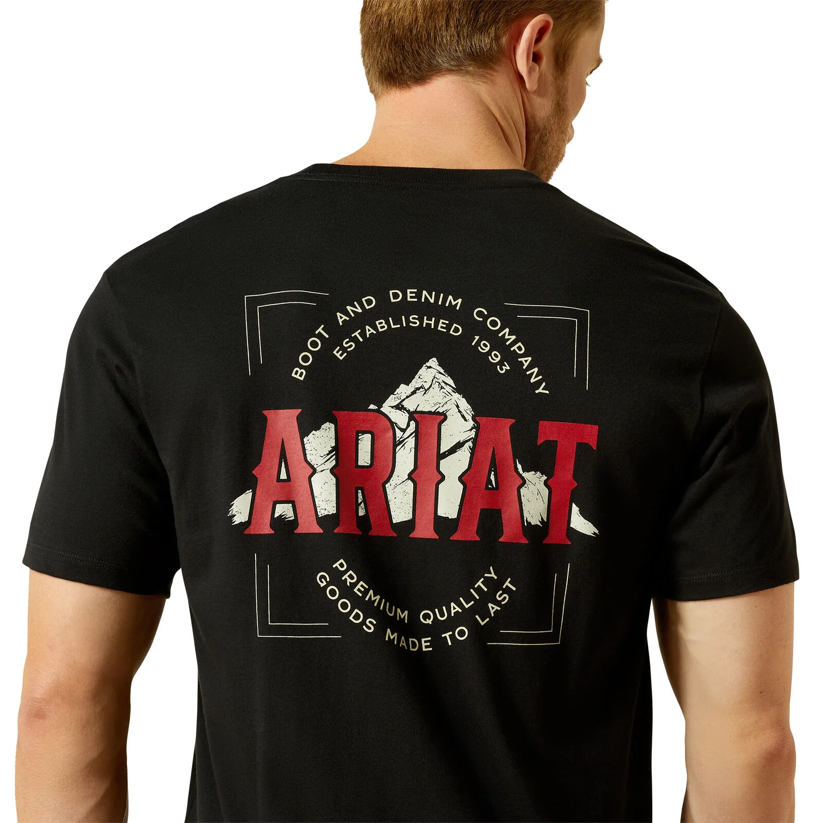 Ariat Mens Nab Mountain S/S Tee (10062411) Black - Image 2