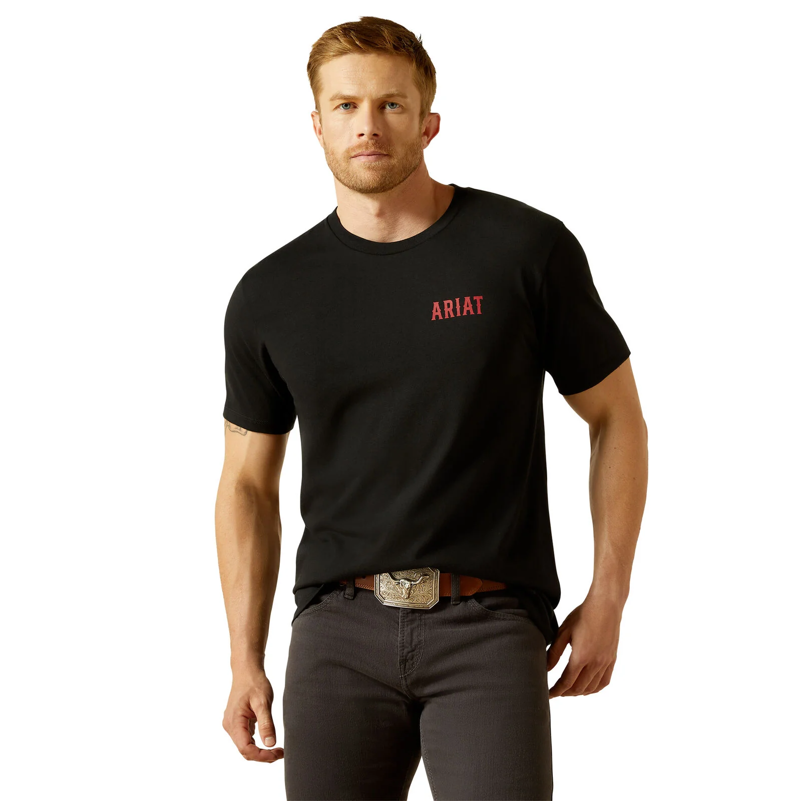 Ariat Mens Nab Mountain S/S Tee (10062411) Black - Image 4