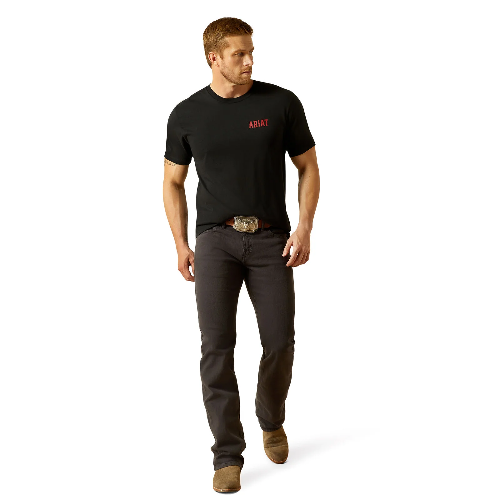 Ariat Mens Nab Mountain S/S Tee (10062411) Black - Image 5