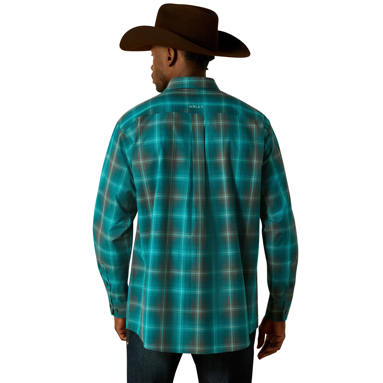 Ariat Mens Pro Series Bear L/S Shirt (10062177) Dark Teal - Image 2