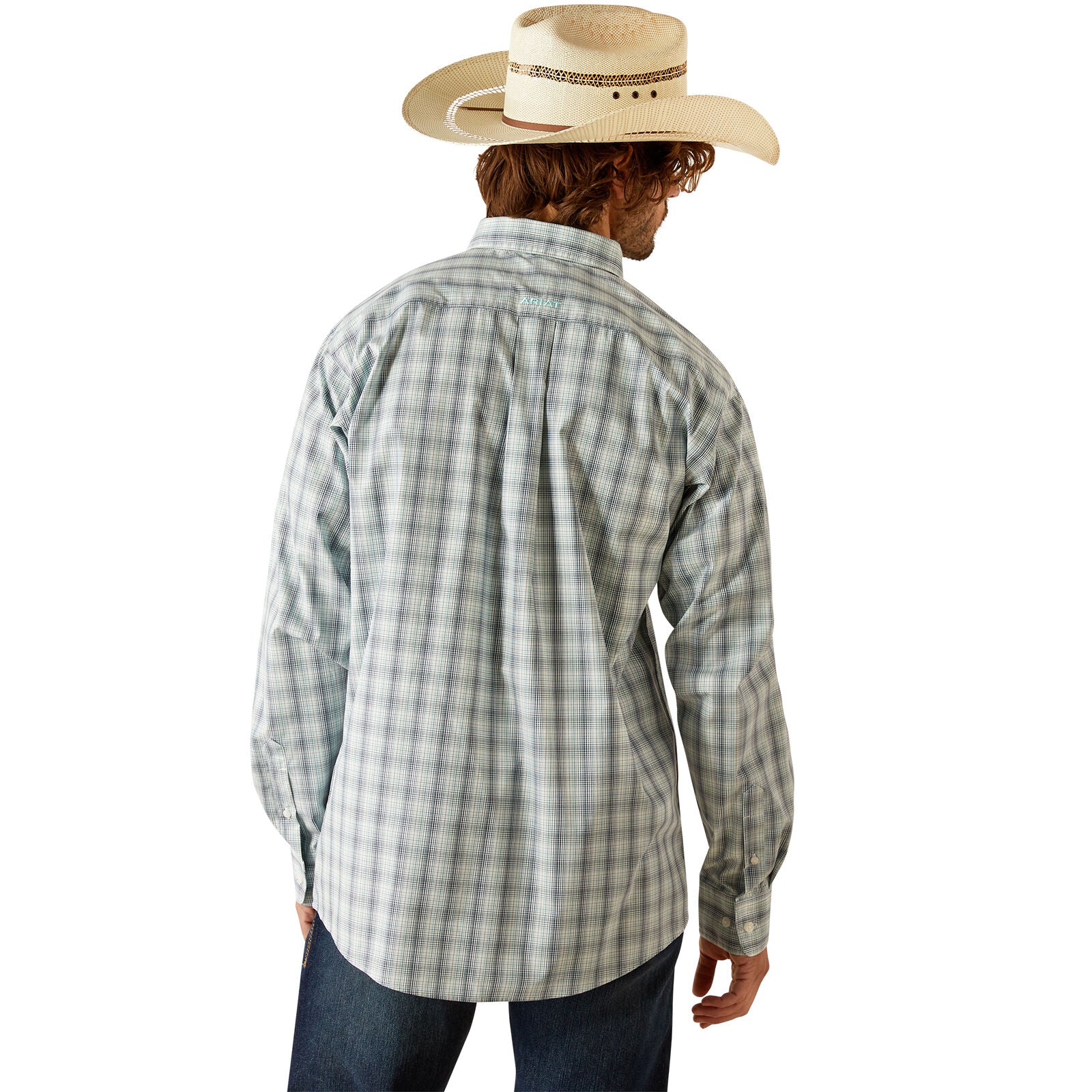 Ariat Mens Pro Series Conner Classic Fit Snap L/S Shirt (10054676) Navy - Image 2