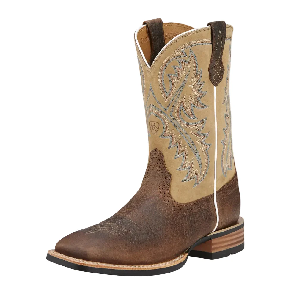 Ariat Mens Quickdraw Boots (10002224) Tumbled Bark/Beige