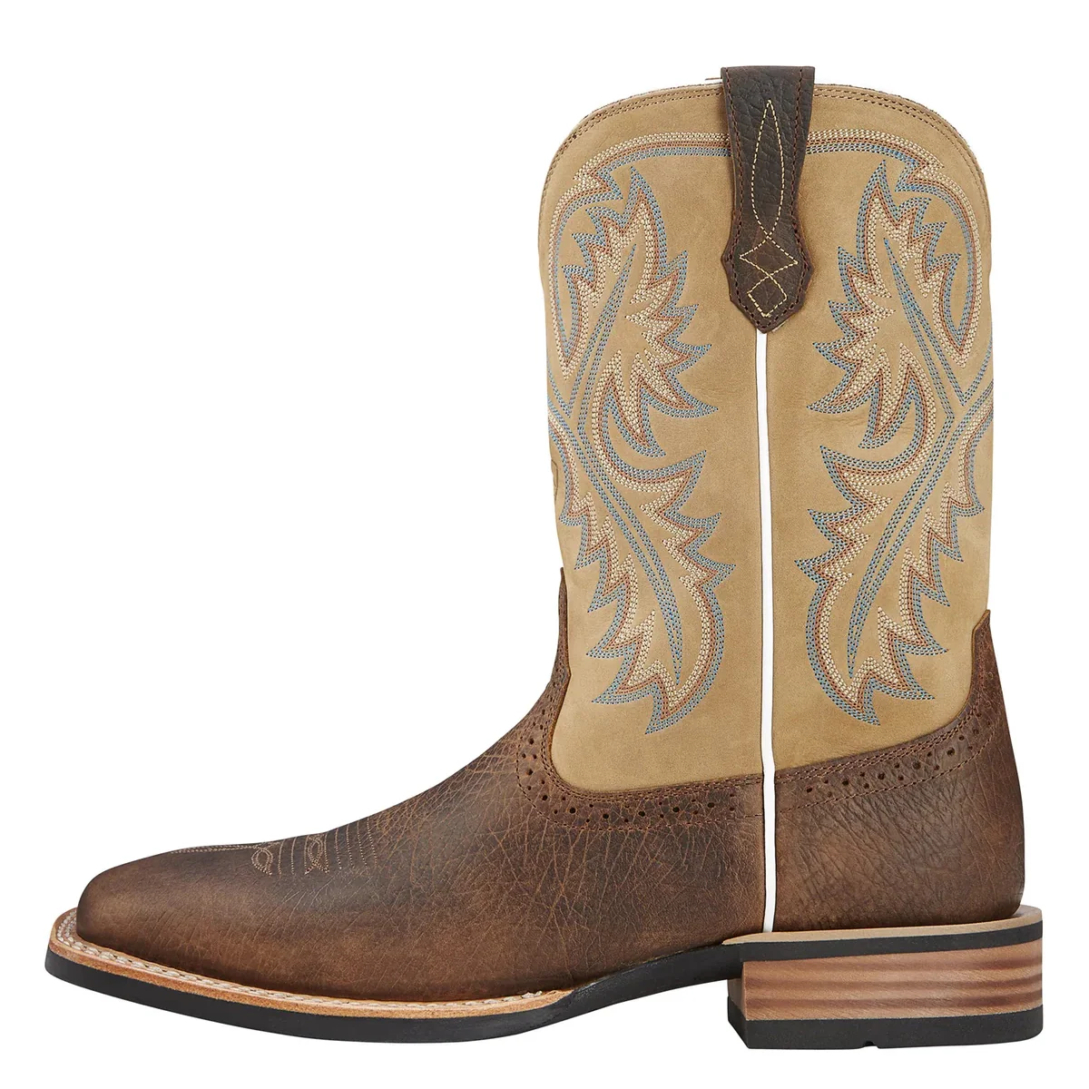 Ariat Mens Quickdraw Boots (10002224) Tumbled Bark/Beige - Image 2