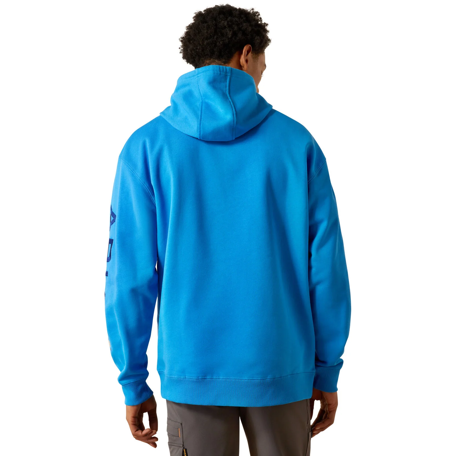 Ariat Mens Rebar Graphic Hoodie (10055153) French Blue/Sodalite Blue - Image 2