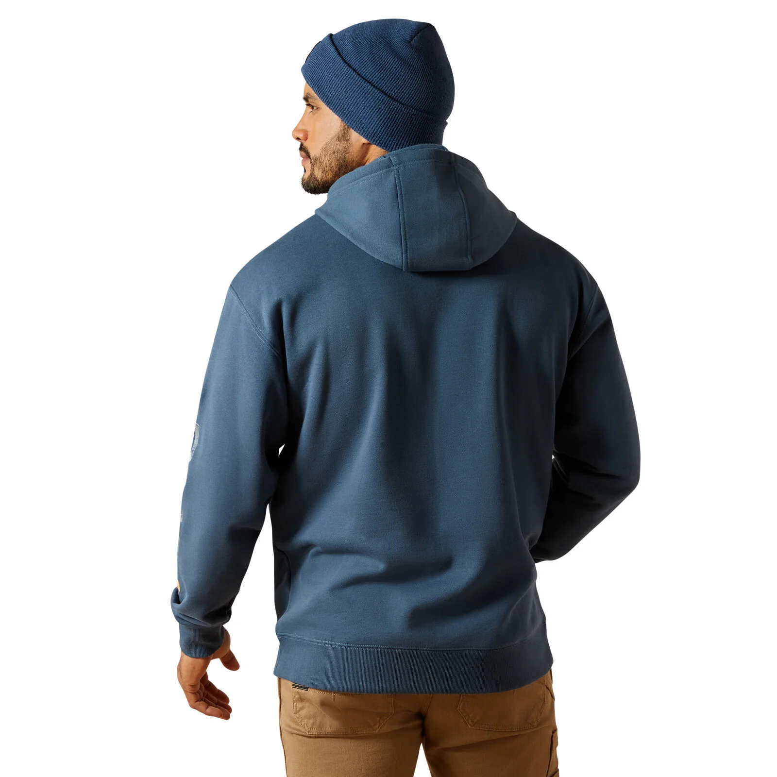 Ariat Mens Rebar Graphic Hoodie (10062528) Orion Blue/Dusty Blue - Image 2