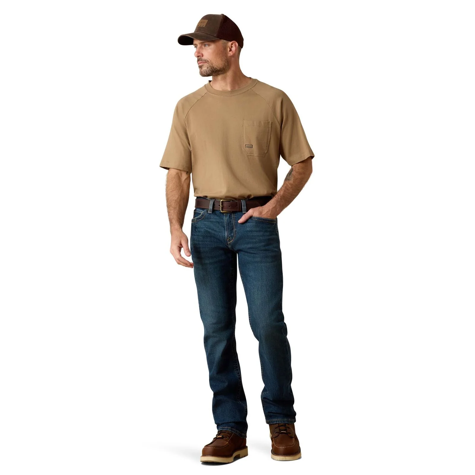 Ariat Mens Rebar M7 Durastretch Edge Straight Leg Jeans  (10034628) Bodie - Image 7