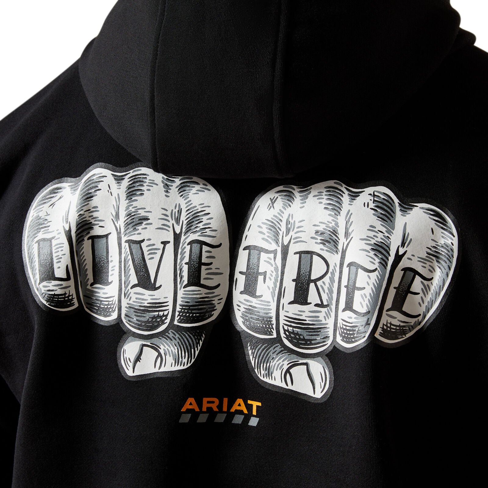 Ariat Mens Rebar Workman Bare Knuckle Hoodie (10062715) Black - Image 3