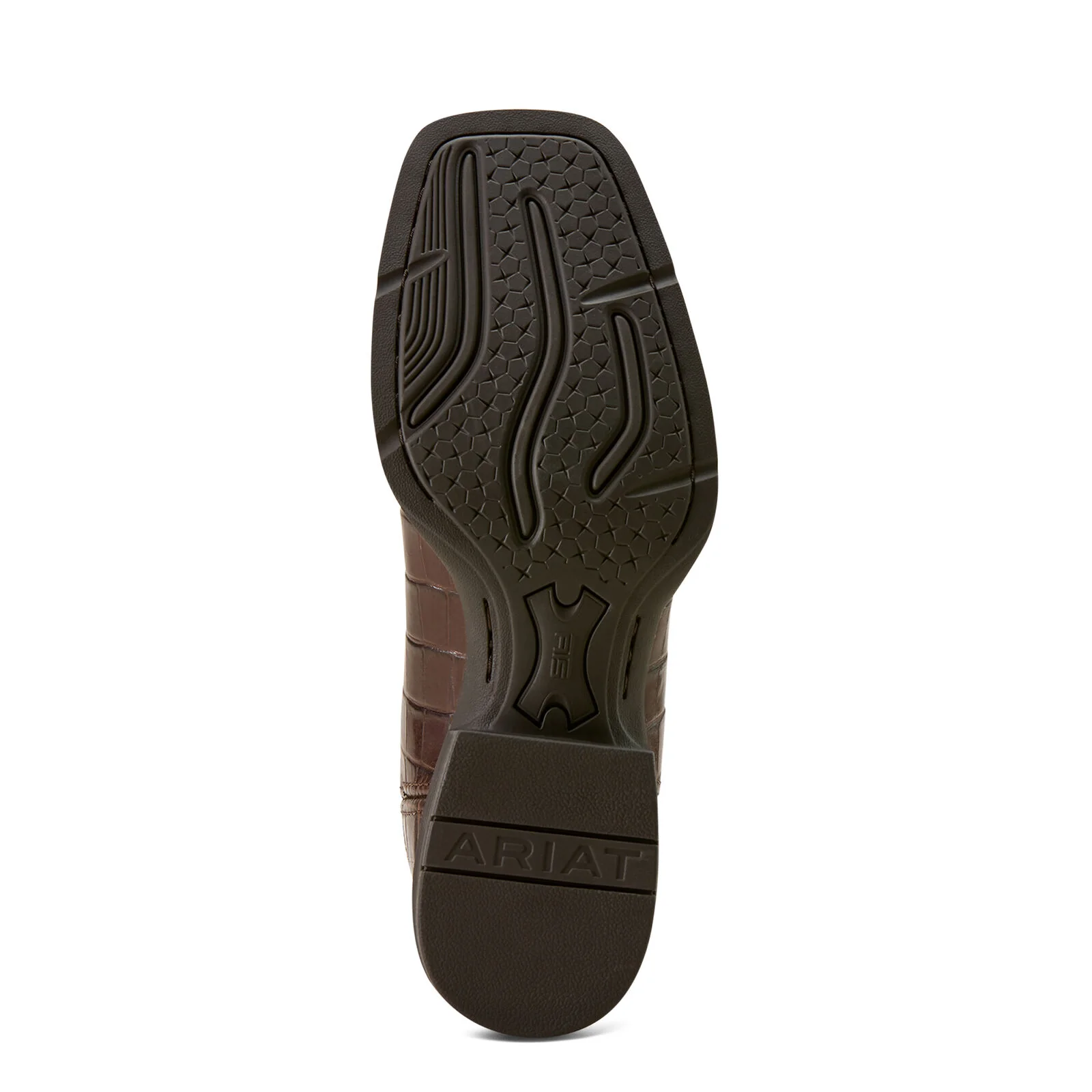 Ariat Mens Sport Latigo Wide Square Toe Western Boots (10074167) Croc Print/Bitter Chocolate - Image 5