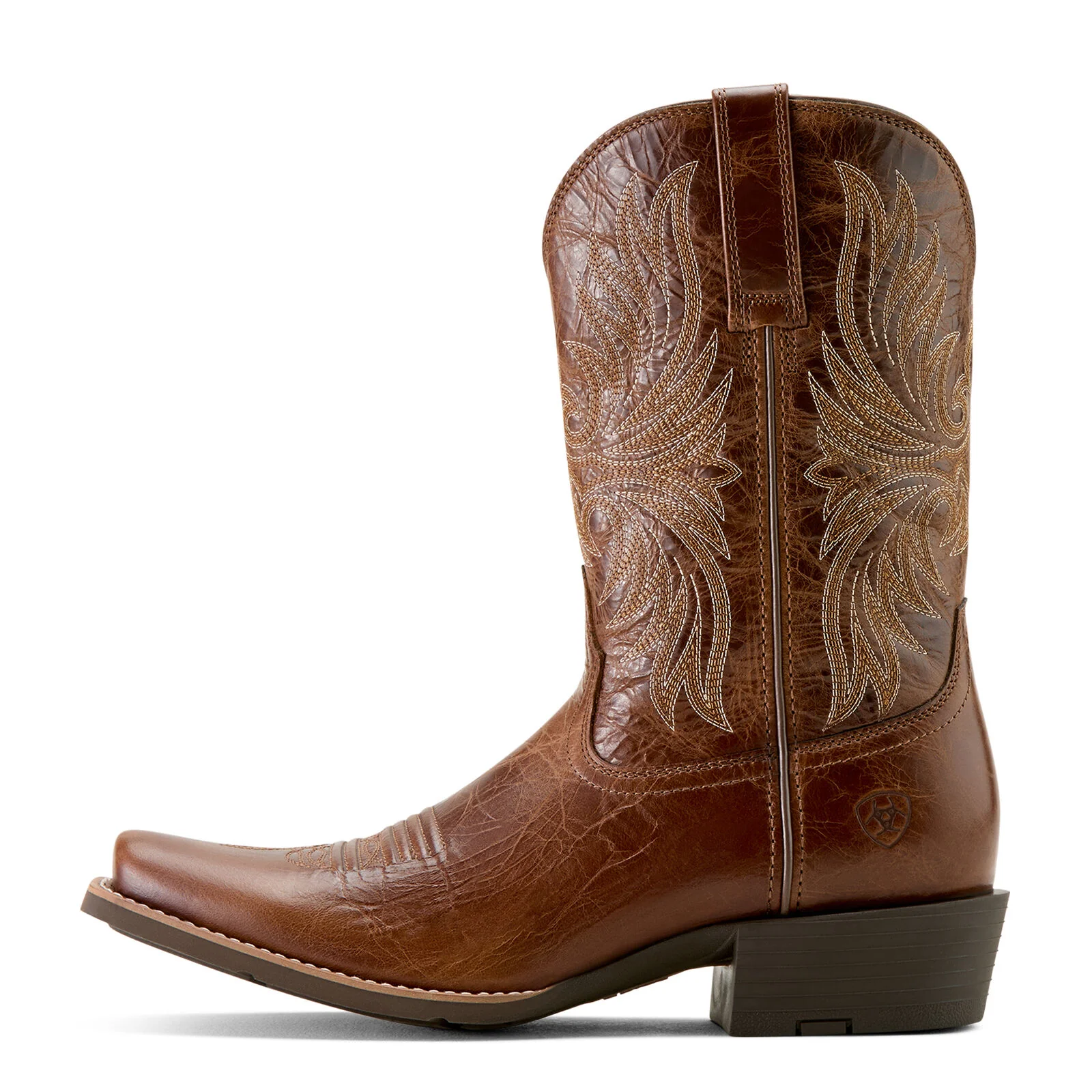 Ariat Mens Sport Narrow Cutter Toe Western Boots (10063959) Dark Tan - Image 2