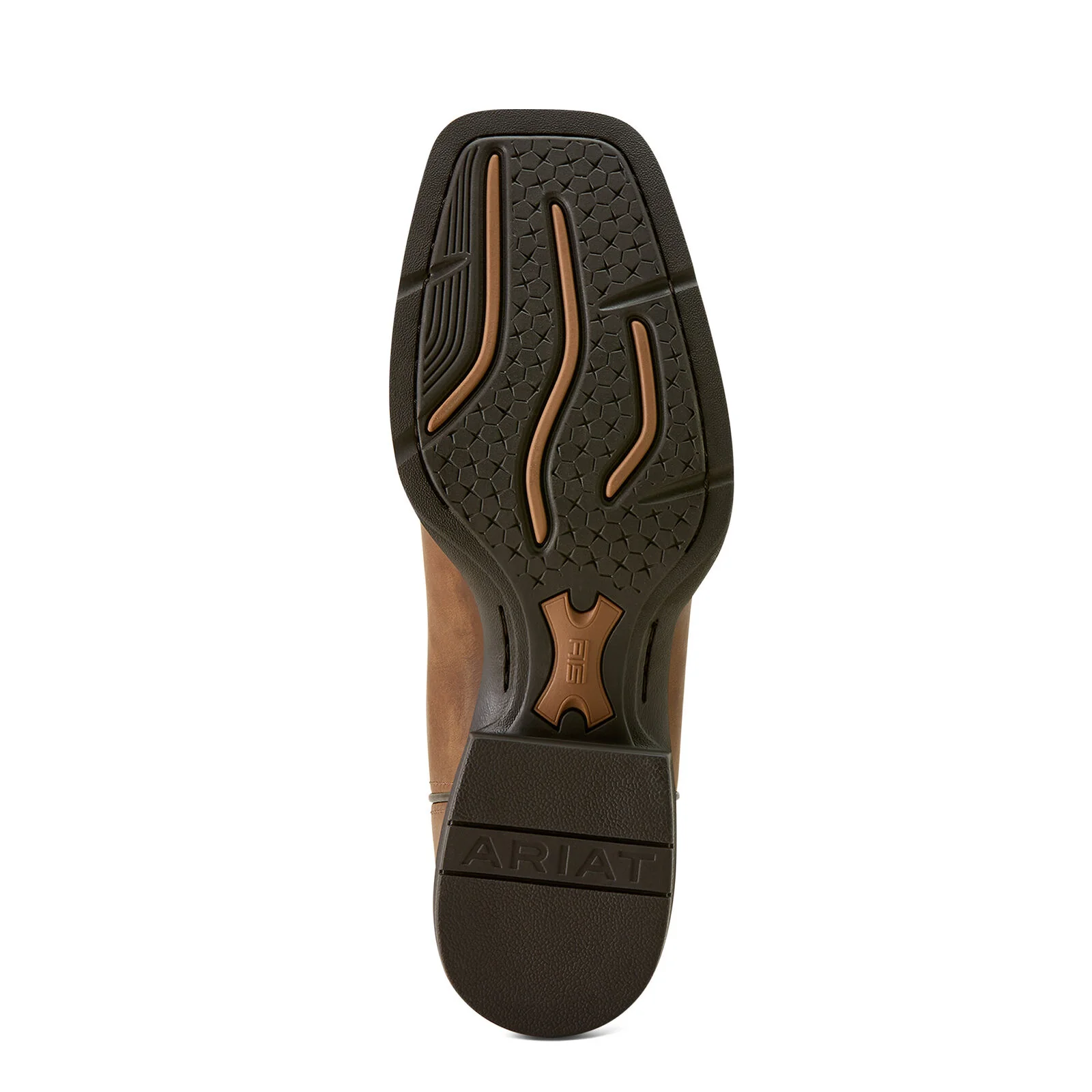 Ariat Mens Sport Steer Skull Western Boots (10064053) Sandstorm/Bitter Chocolate - Image 5