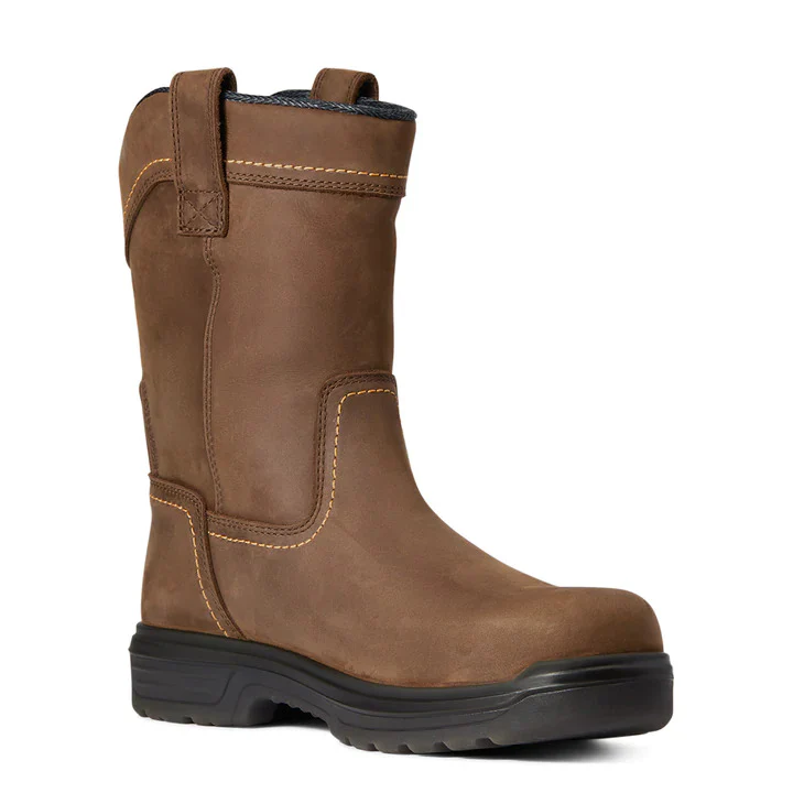 Ariat Work Range Mens Turbo Waterproof Carbon Toe Western Boots (10035959) Barley Brown - Image 3