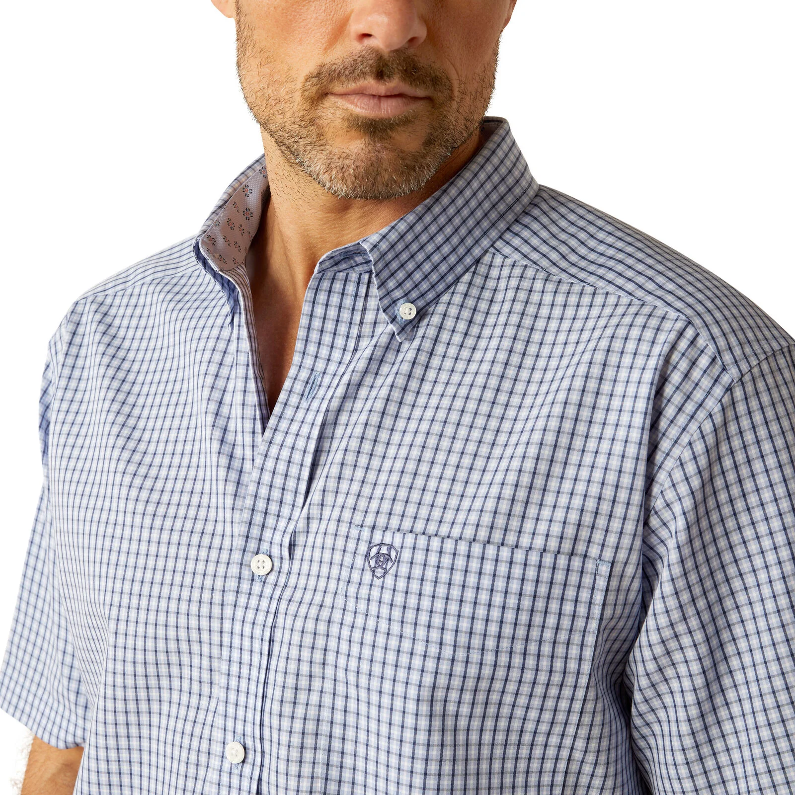Ariat Mens Wrinkle Free Ozzy Classic Fit L/S Shirt (10054812) White - Image 4