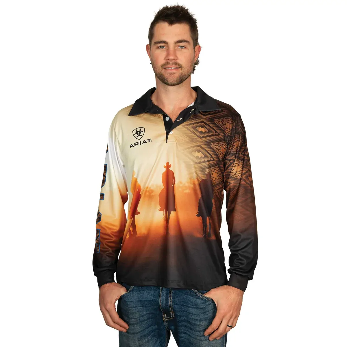 Ariat Unisex L/S Fishing Shirt (2011CLSP) Rodeo Roper - Image 2