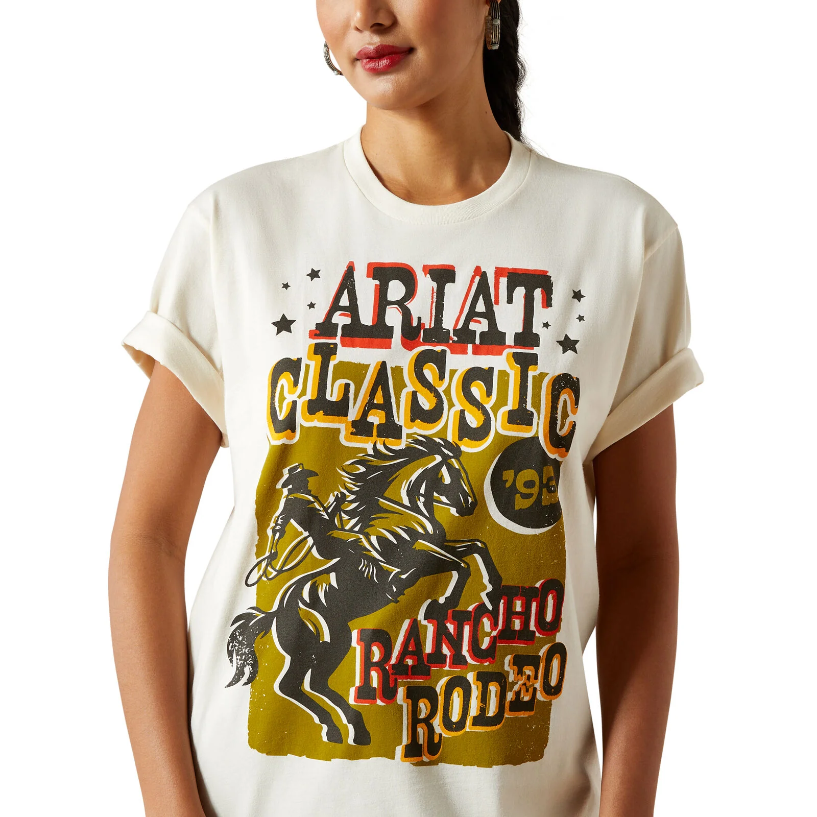 Ariat Womens Classic Rodeo S/S Tee (10062433) Natural - Image 2