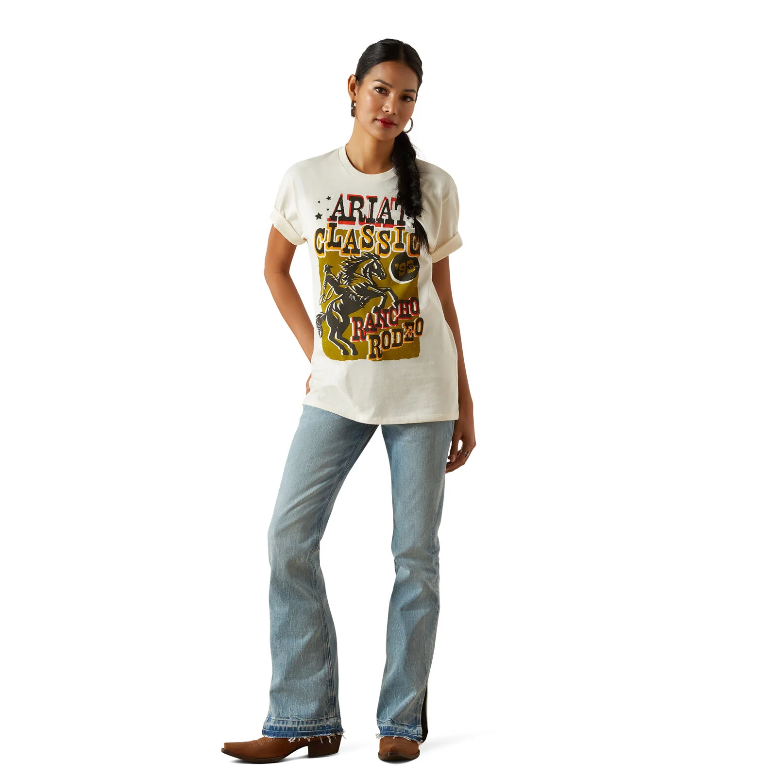 Ariat Womens Classic Rodeo S/S Tee (10062433) Natural - Image 4