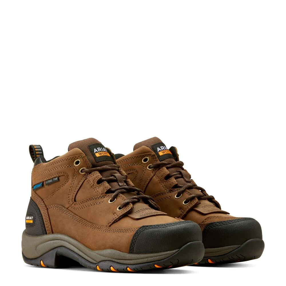 Ariat Work Range Womens DuraTerrain H2O Steel Toe Shoes (10047763) Distressed Brown - Image 7