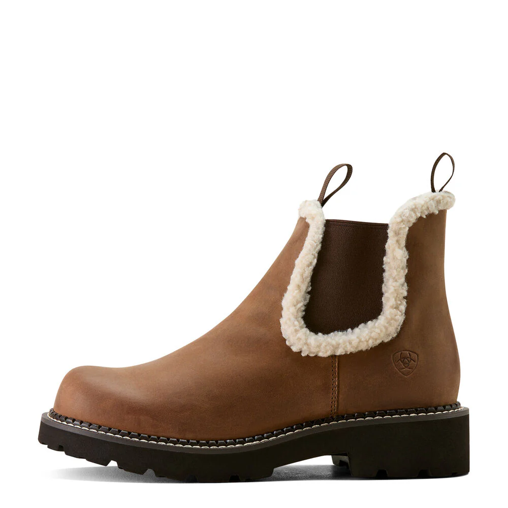 Ariat Womens Fatbaby Chelsea Cozy Western Boots (10063848) Distressed Brown/Cream - Image 2
