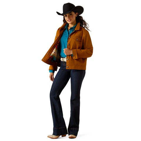 Ariat Womens Grizzly Rancher Jacket (10052600) Chestnut Horse - Image 4