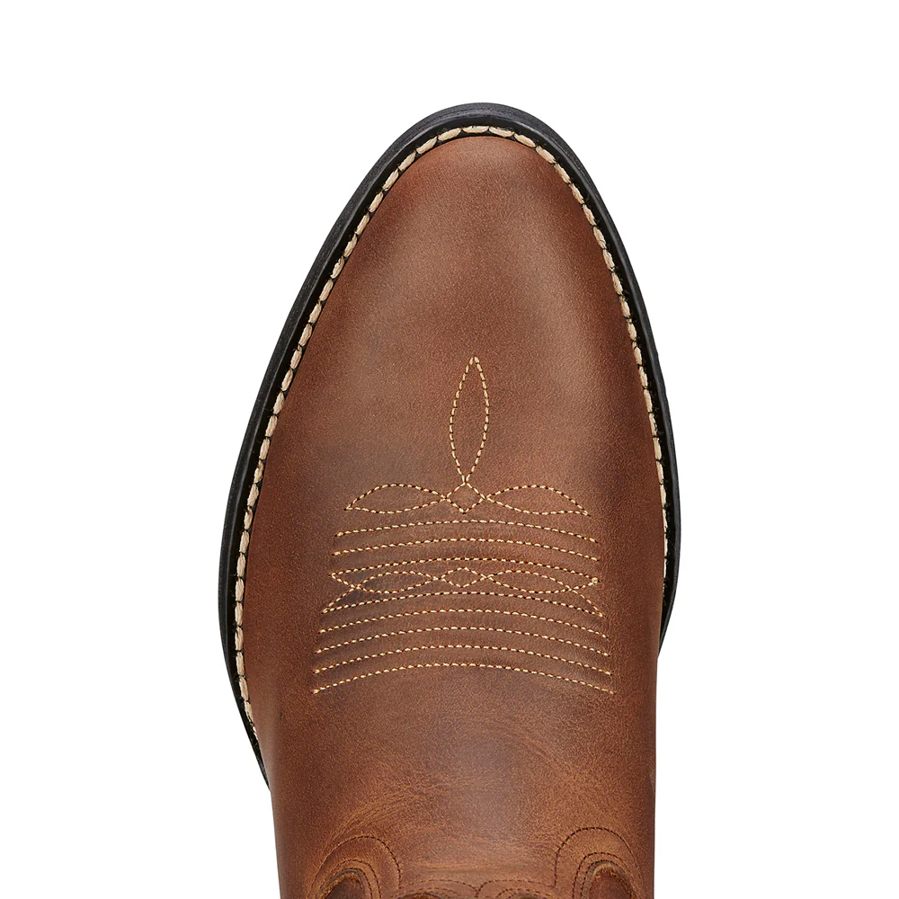Ariat Womens Heritage R-Toe Western Boots (10001021) Distressed Brown - Image 4