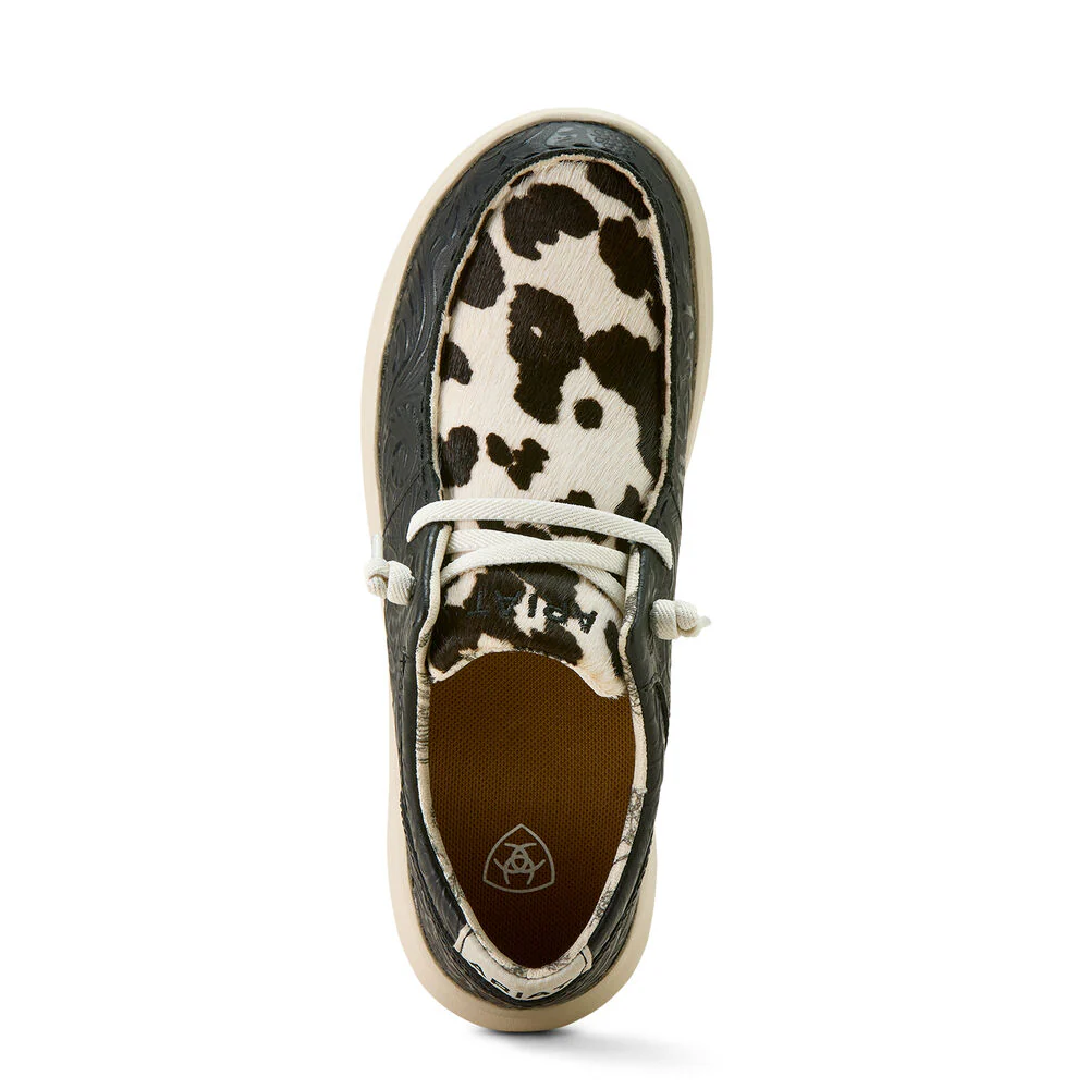 Ariat Womens Hilo Shoes (10063882) Black Floral Emboss - Image 4