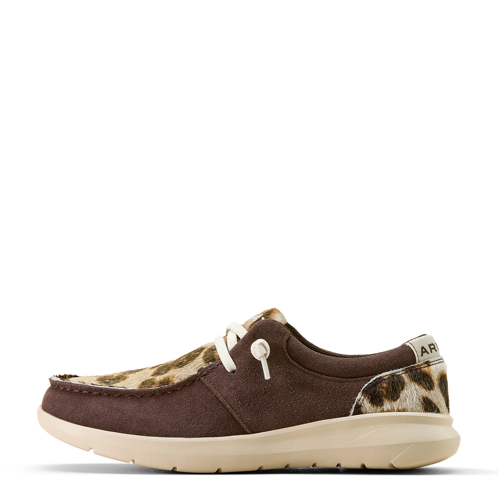Ariat Womens Hilo Shoes (10074344) Smoke/Gilded Leopard Hair On - Image 2