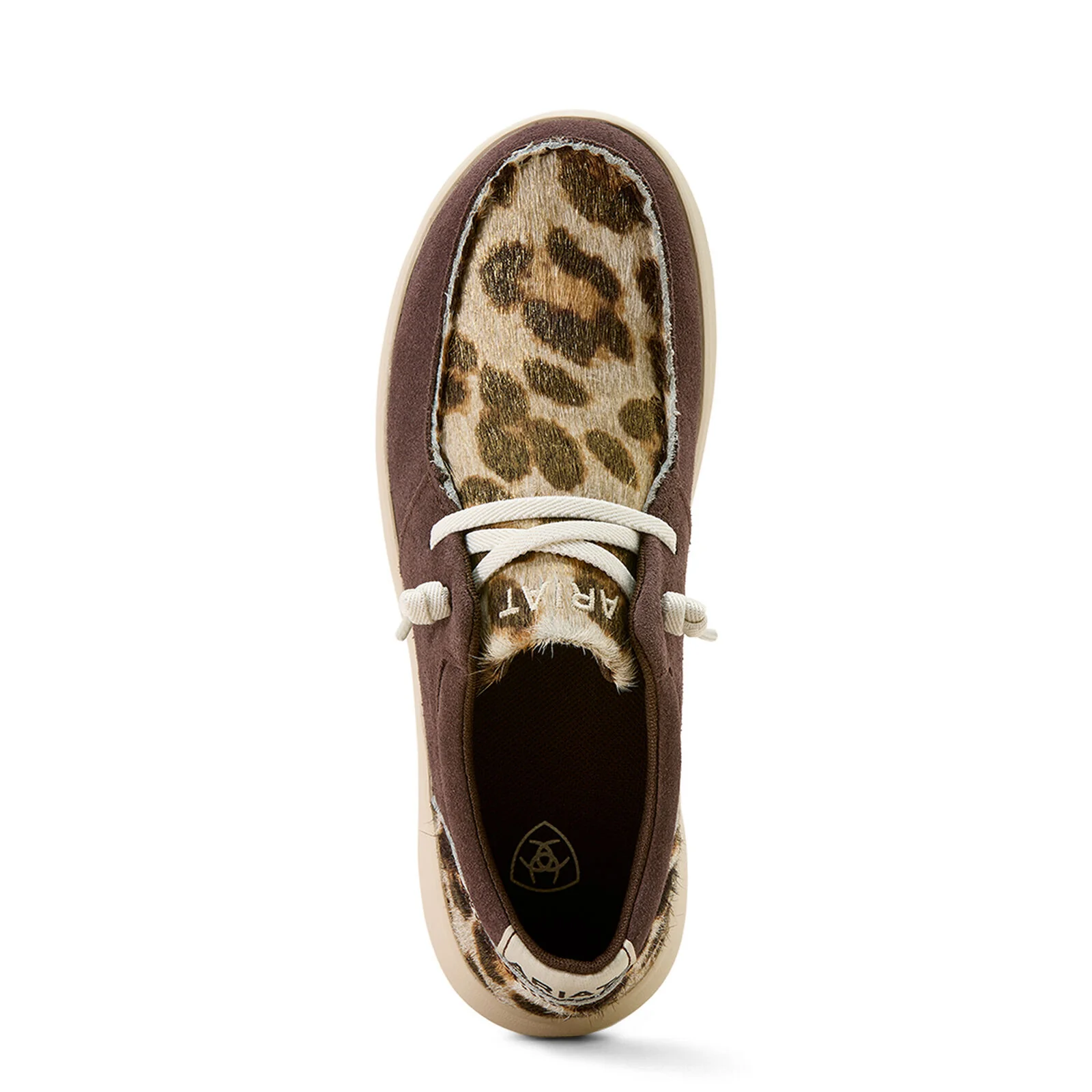 Ariat Womens Hilo Shoes (10074344) Smoke/Gilded Leopard Hair On - Image 4