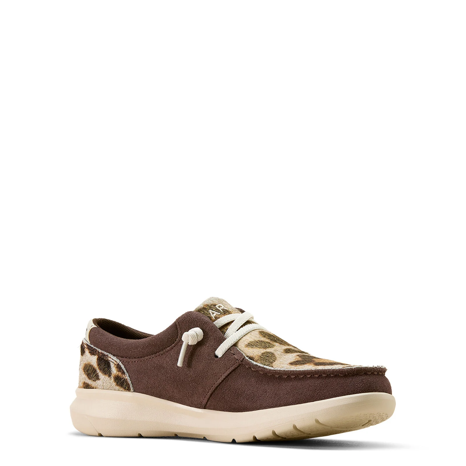 Ariat Womens Hilo Shoes (10074344) Smoke/Gilded Leopard Hair On - Image 6