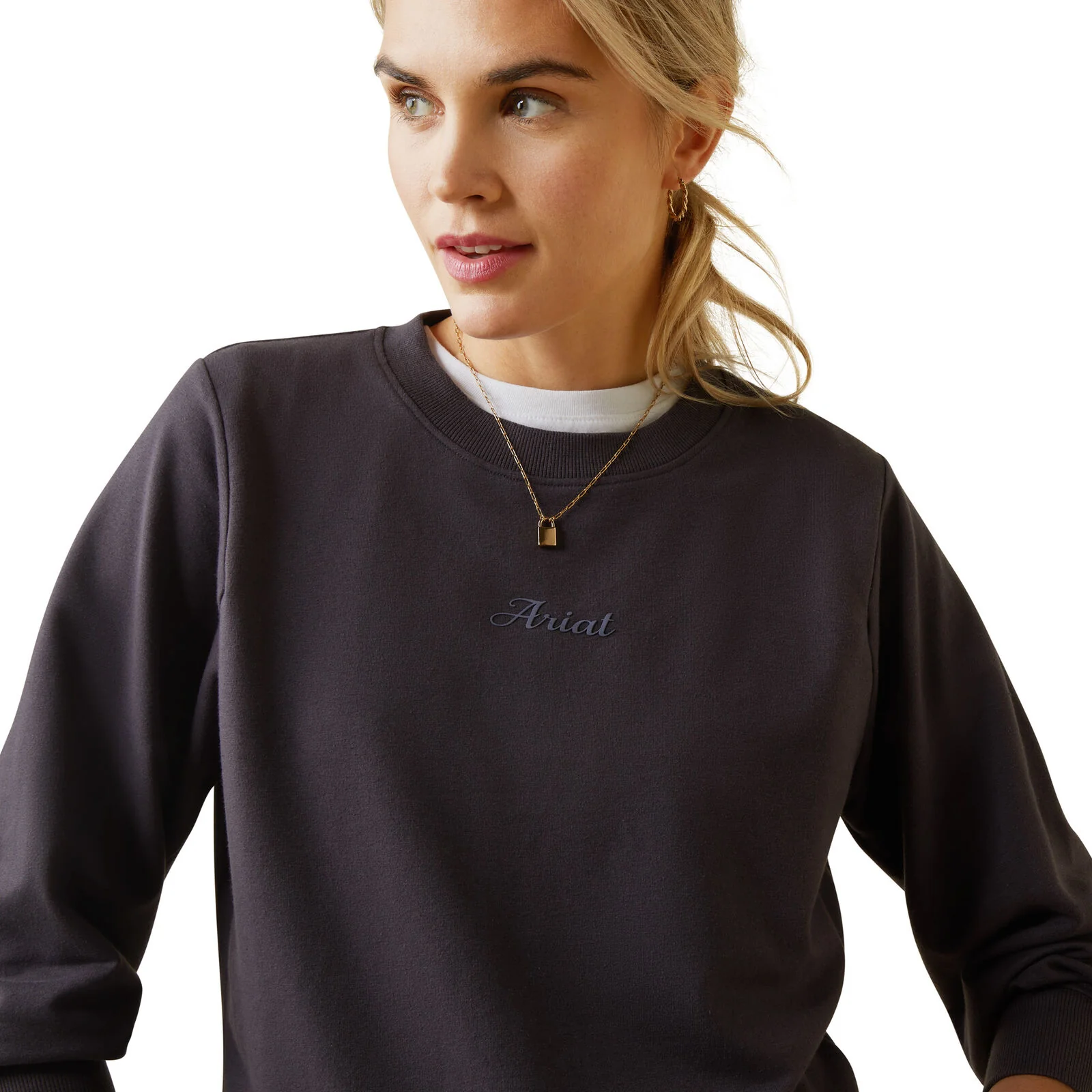 Ariat Womens Memento Sweatshirt (10043392) Periscope - Image 3