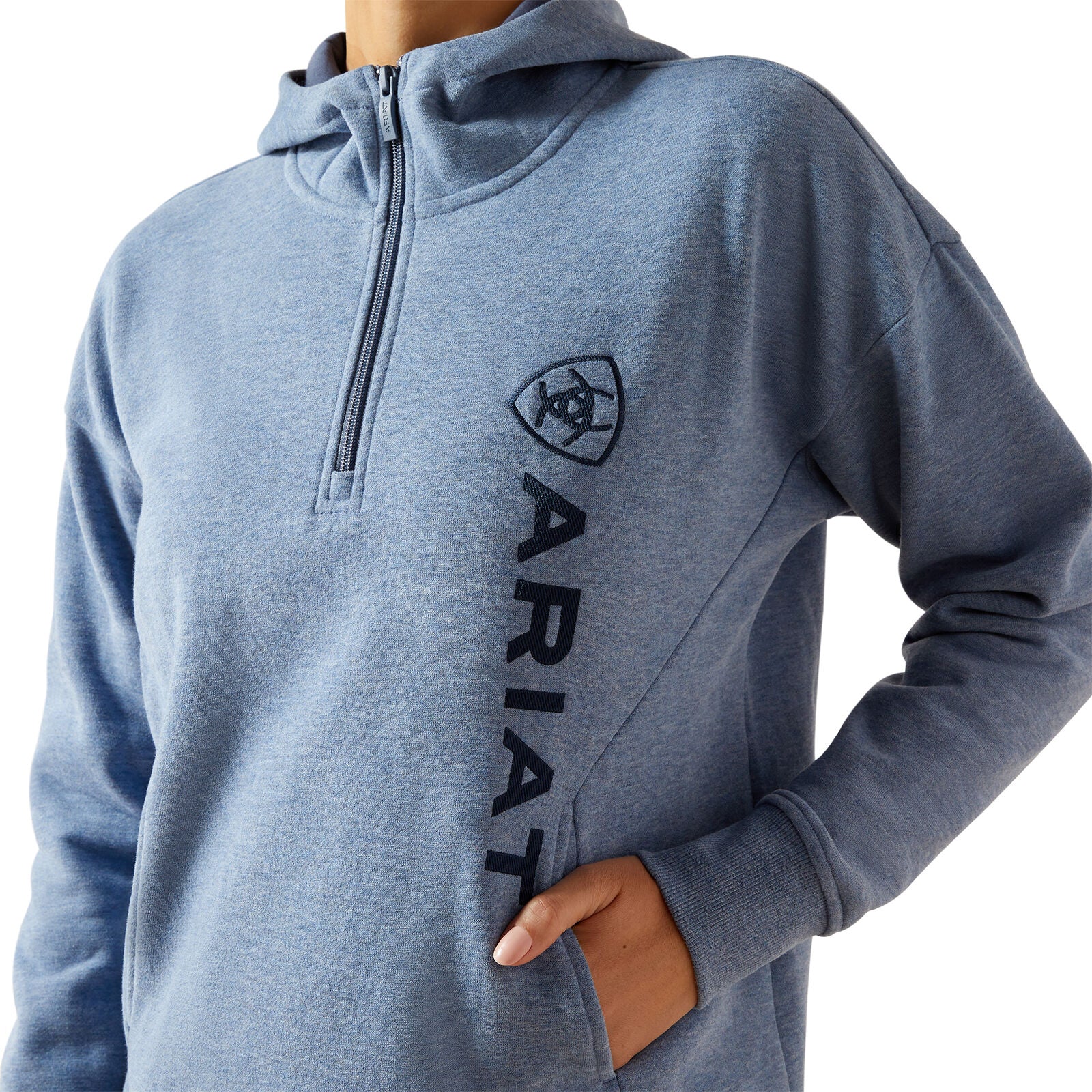 Ariat Womens Rabere 2.0 Hoodie (10062364) China Blue Heather - Image 3