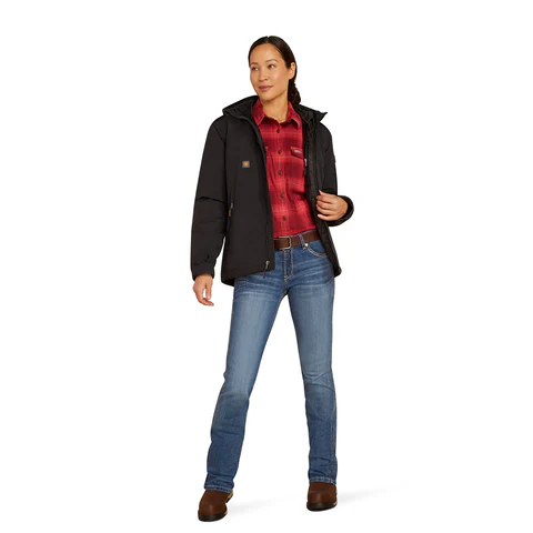 Ariat Womens Rebar Cordura Ripstop Insulated Jacket (10052113) Black - Image 6