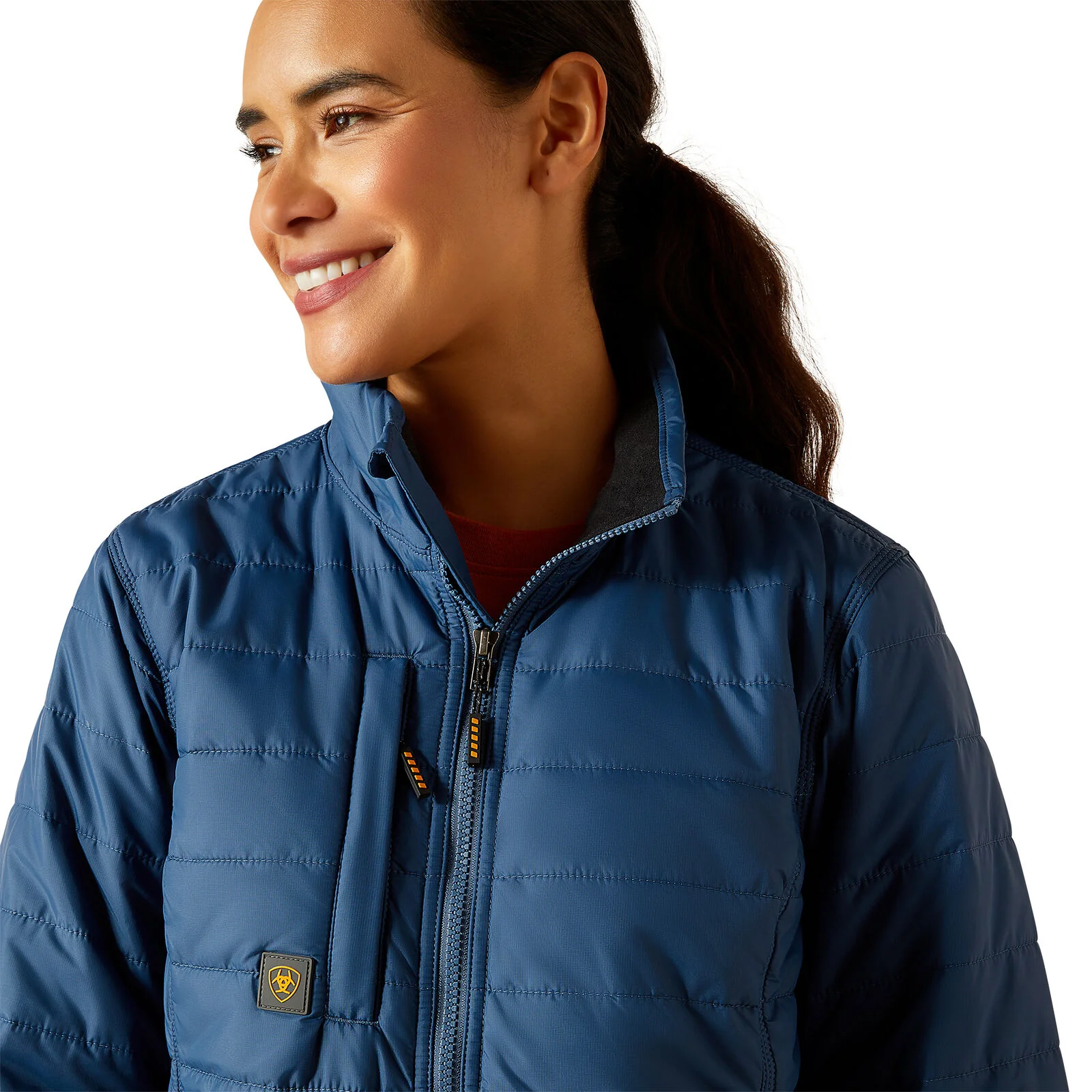 Ariat Womens Rebar Cordura Ripstop Lightweight Insulated Jacket (10062278) Ensign Blue - Image 4
