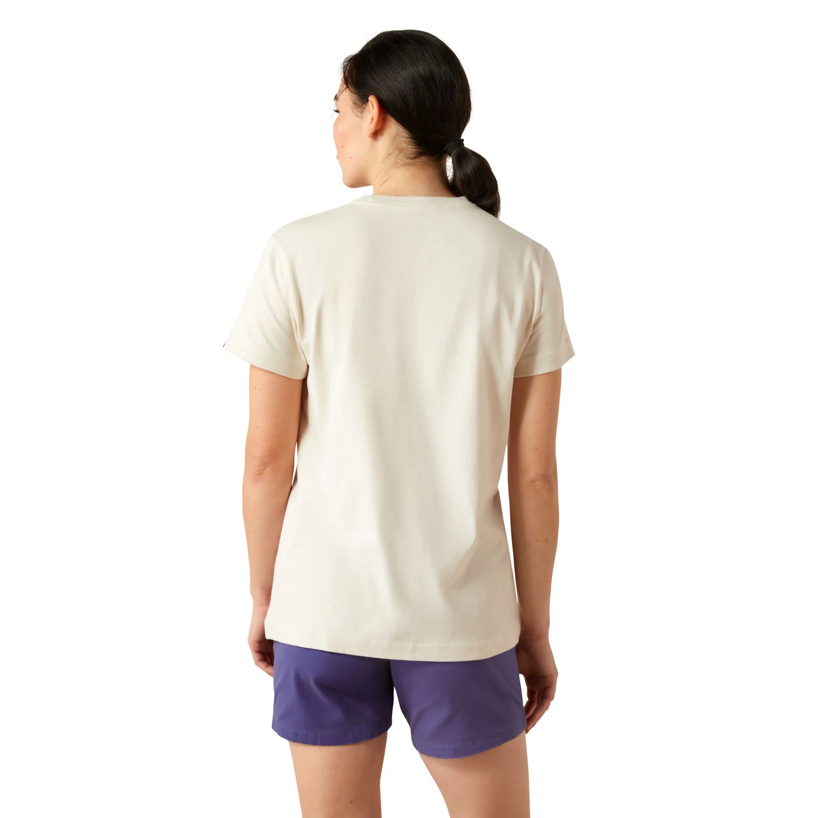 Ariat Womens Rebar Cotton Strong Worldwide S/S Tee (10054448) Moonbeam - Image 2