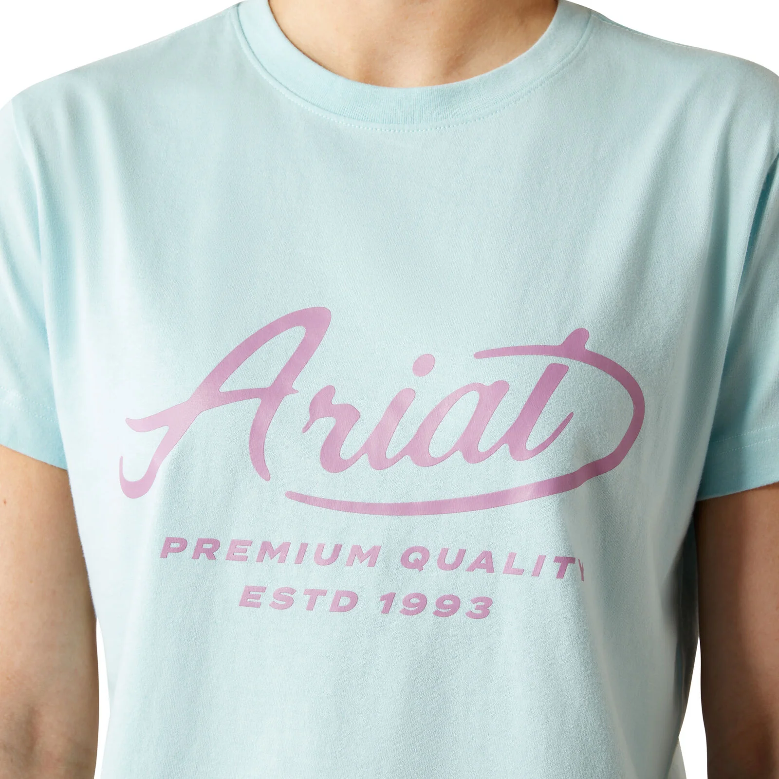 Ariat Womens Rebar Cotton Strong Worldwide S/S Tee (10054503) Aquatic - Image 3