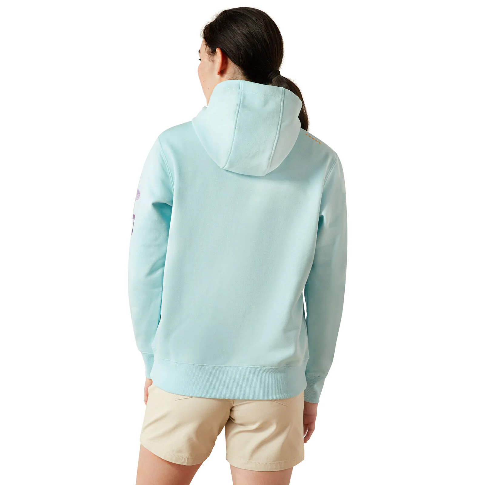 Ariat Womens Rebar Graphic Hoodie (10055110) Aquatic/Pastel Lilac - Image 2
