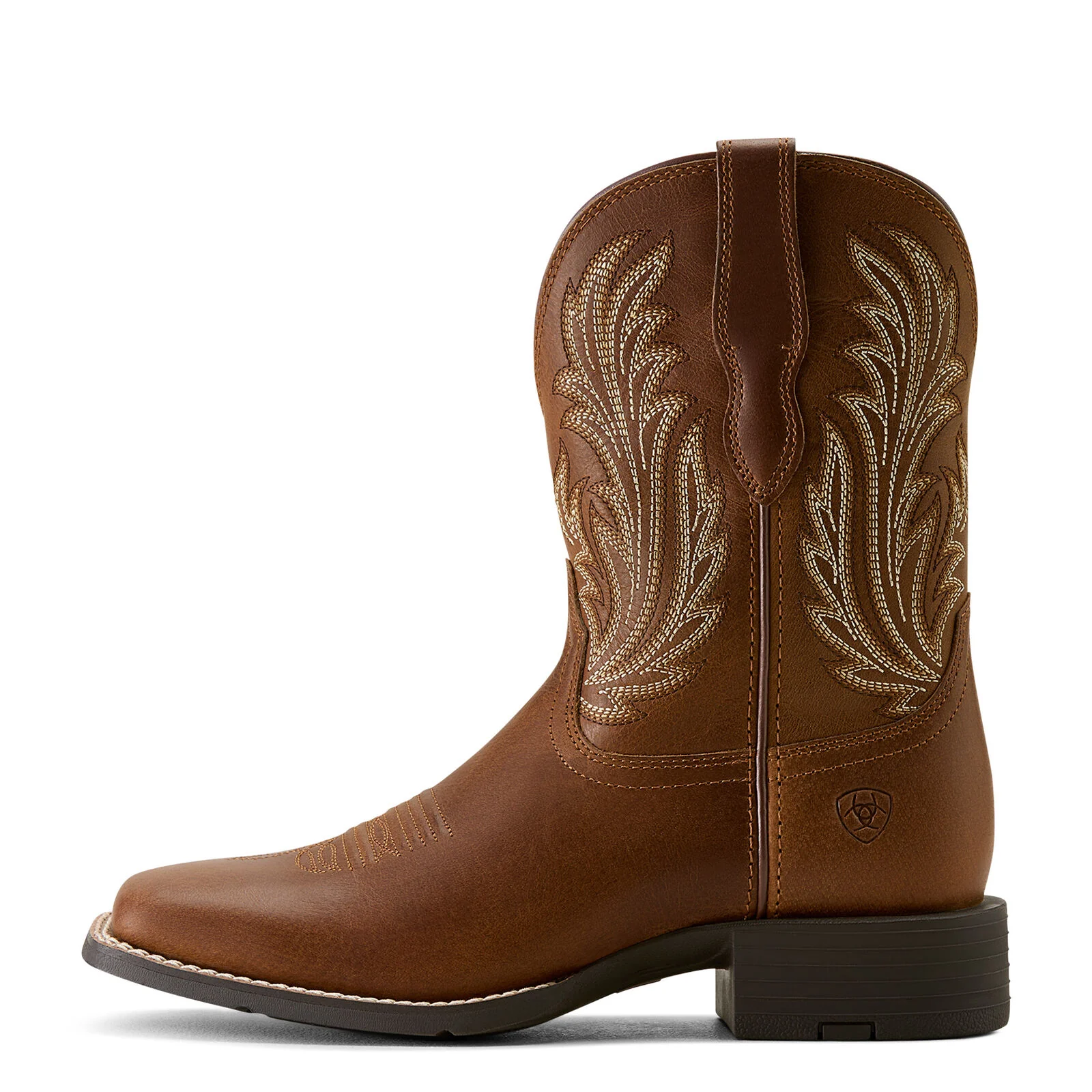 Ariat Womens Round Up Filly Western Boots (10064074) Sorrel Crunch - Image 2