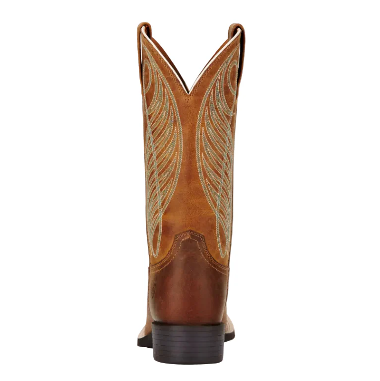 Ariat Womens Round Up Wide Square Toe Western Boots (10018528) Powder Brown - Image 3