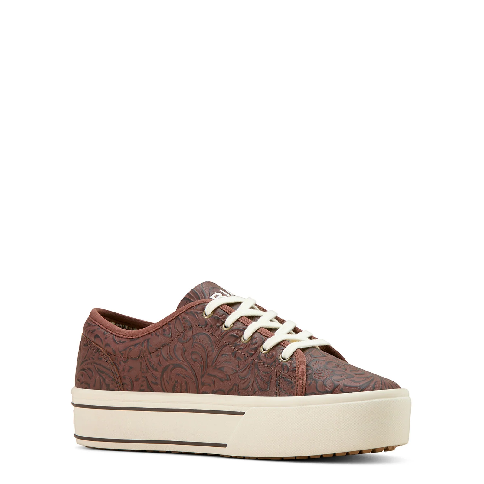 Ariat Womens Skylar Shoes (10061258) Brown Floral Emboss - Image 6