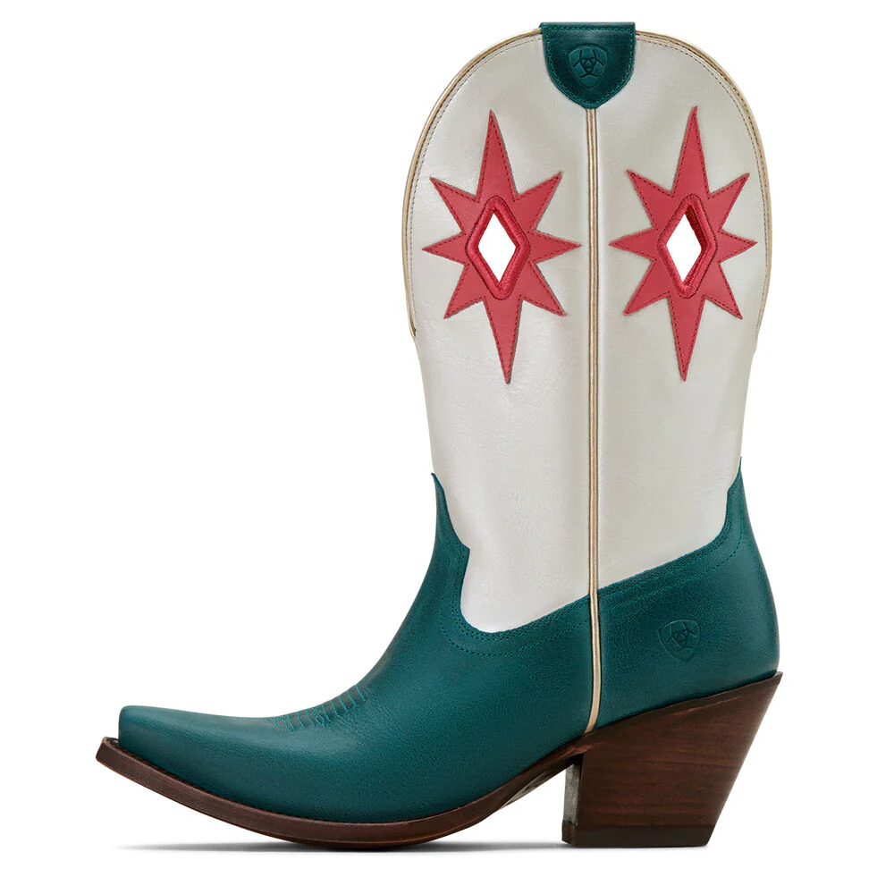 Ariat Womens Starlight Western Boots (10061313) Turquoise/Pearly White [SD] - Image 2