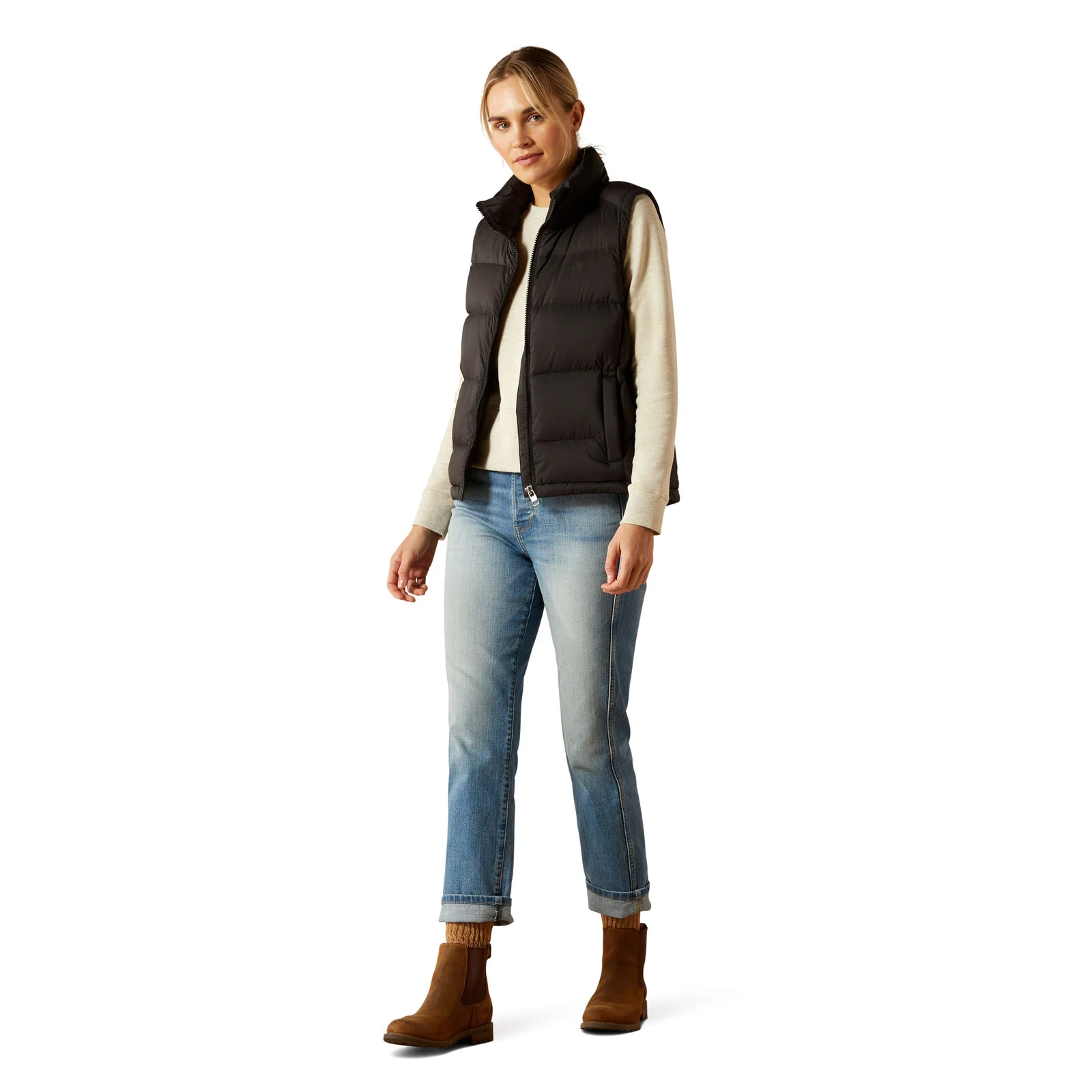 Ariat Womens Ultrapuff Down Vest (10062383) Black - Image 3