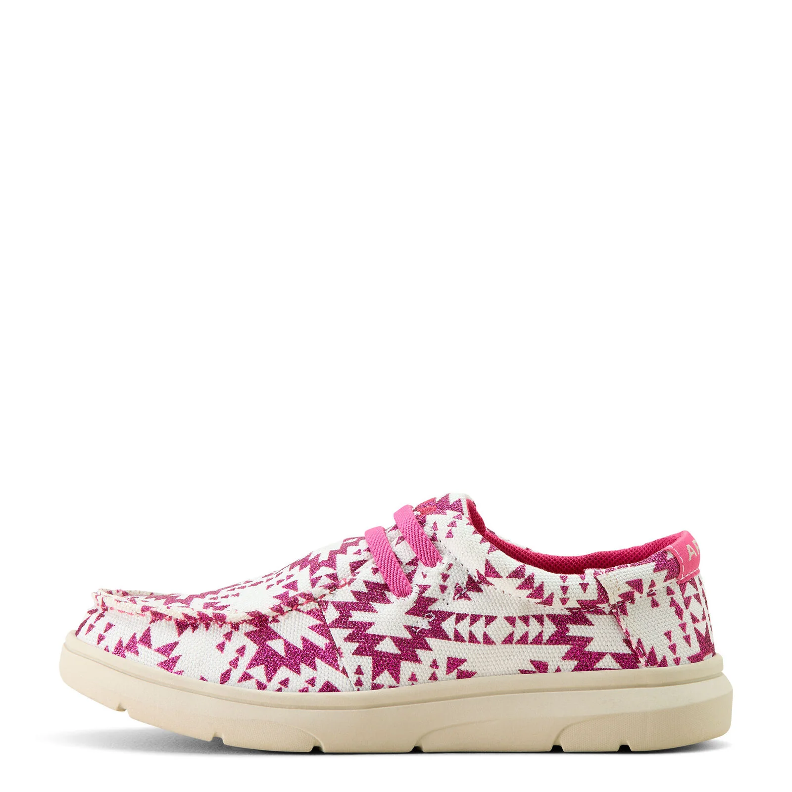 Ariat Youths Hilo Shoes (10063934) Bright Rose Southwestern Glitter - Image 2