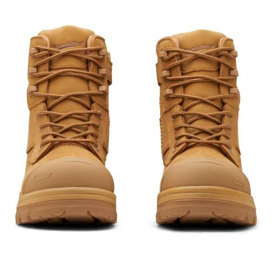 Blundstone Mens Rotoflex TPU Composite 5" Zip Lace Up Safety Boots (8550) Wheat - Image 7
