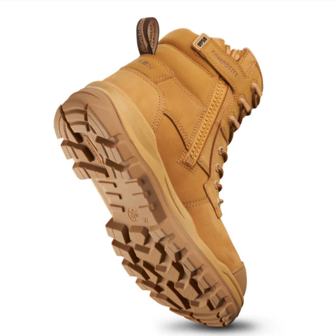 Blundstone Mens Rotoflex TPU Composite 6" Zip Lace Up Safety Boots (8560) Wheat - Image 3