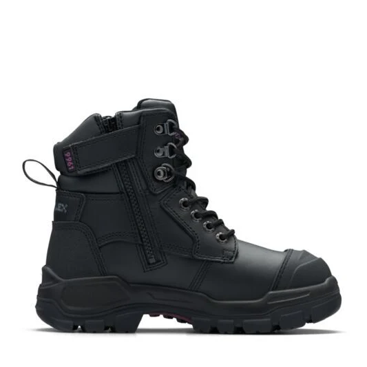 Blundstone Womens Rotoflex PUR-Safety 150mm Zip Lace Up Boots (9961) Black - Image 3