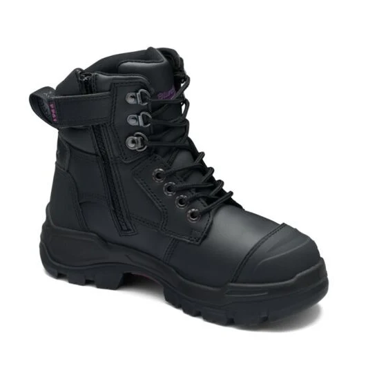 Blundstone Womens Rotoflex PUR-Safety 150mm Zip Lace Up Boots (9961) Black - Image 4